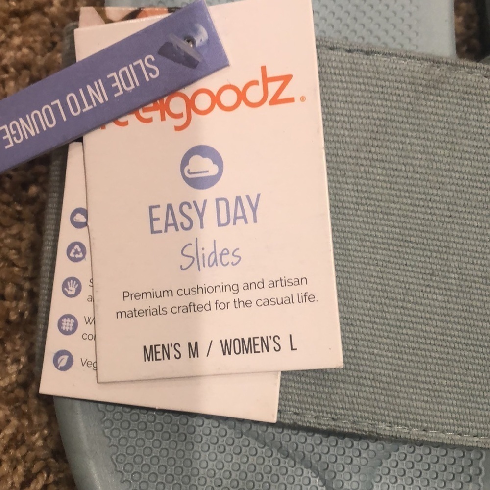 Feelgoodz /NWT/ Easy Day Slides Color: Sage/ Woman’s XS 5-6 & L 9.5-11 & - Picture 5 of 10